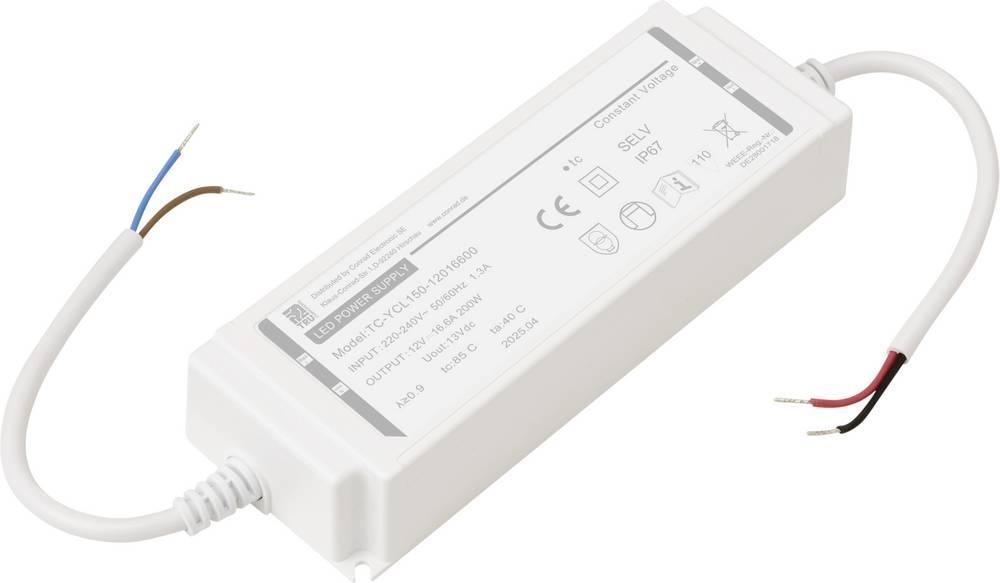 TRU COMPONENTS TC-YCL150-12016600 LED-Trafo IP67 Konstantspannung