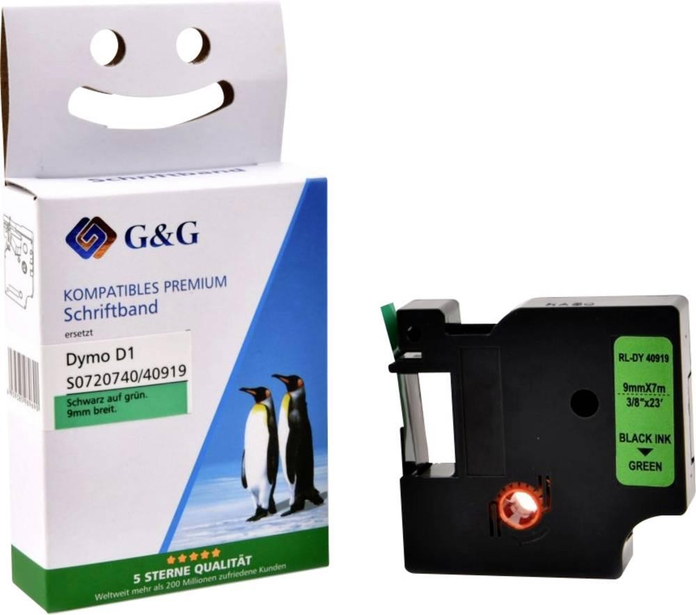 G&G Kompatibel mit Dymo D1/ 40919/ S0720740 Schriftband (9mm x 7m)