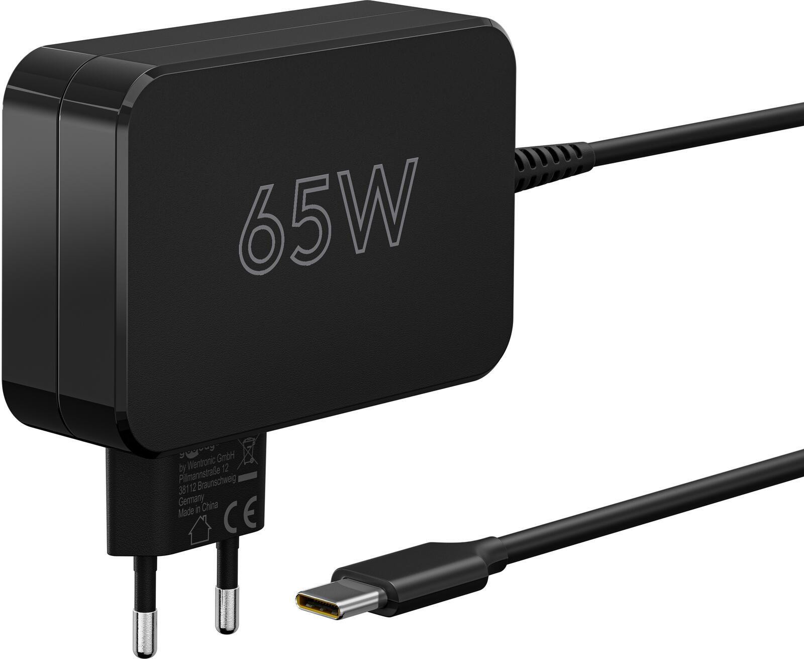 Goobay 65420 Ordinateur portable Noir Secteur Charge rapide Inté