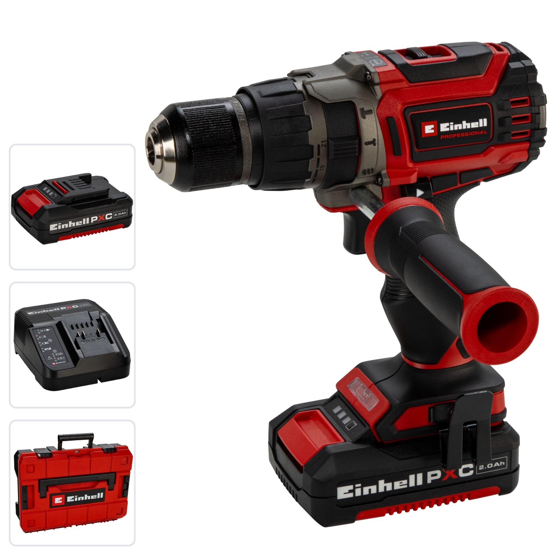 Einhell Professional TP-CD 18/70 Li-i BL (2x2,0Ah) 2-Gang-Akku-