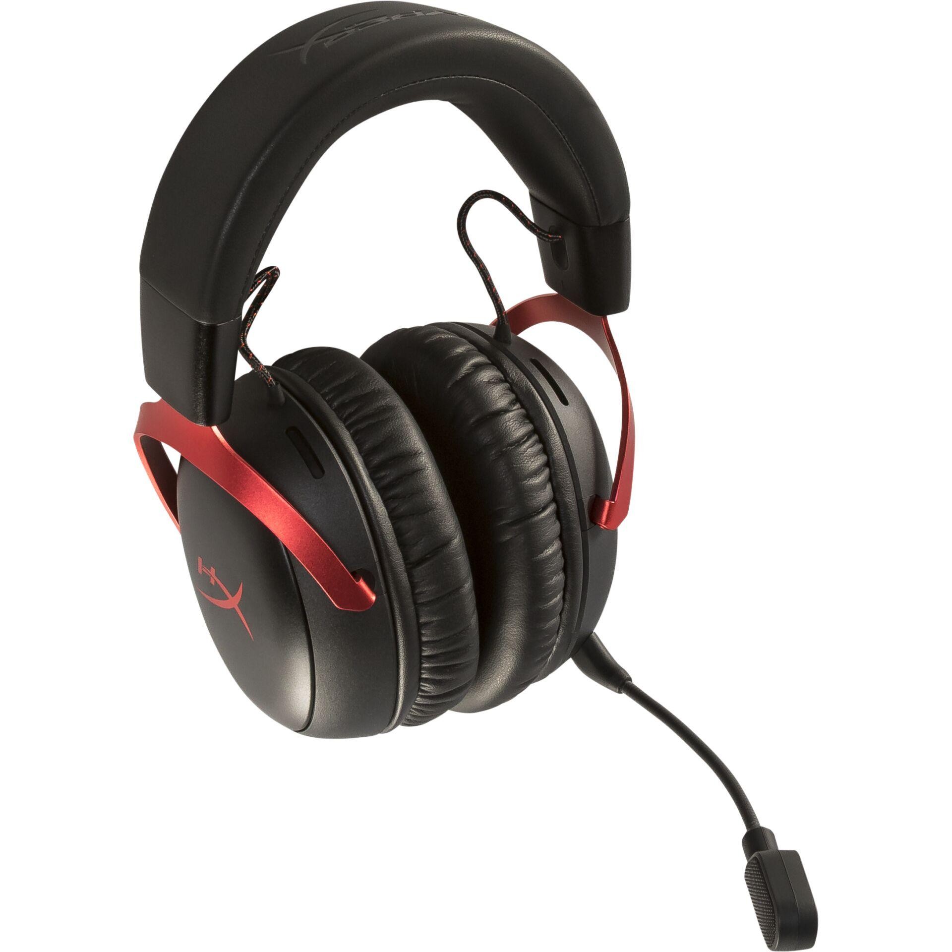 HyperX Cloud III S Wireless kabelloses Gaming-Headset, rot/schwarz