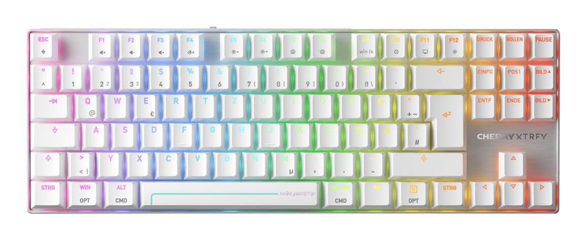 CHERRY XTRFY MX 8.2 Pro TMR Gaming-Tastatur - QWERTZ Deutsch - weiß