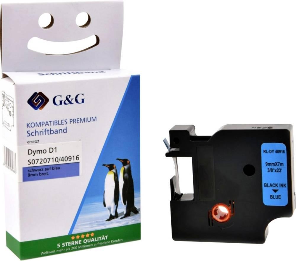 G&G Kompatibel mit Dymo D1/ 40916/ S0720710 Schriftband (9mm x 7m)