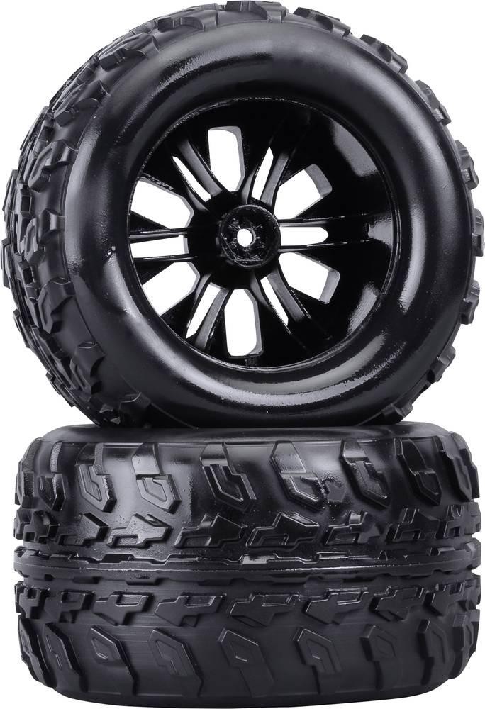 Reely 1:10 Monstertruck Kompletträder negro 2 piezas