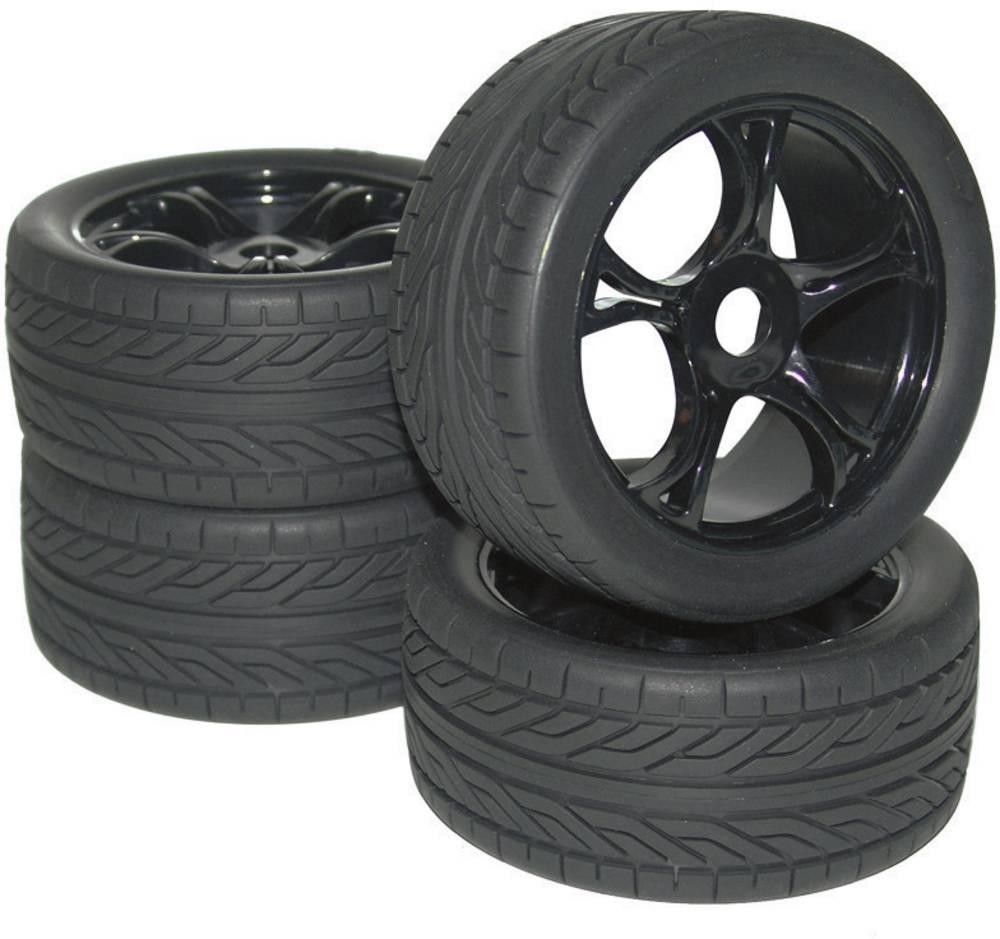 Reely 1:8 Buggy Kompletträder Street 5-Speichen black 4St.