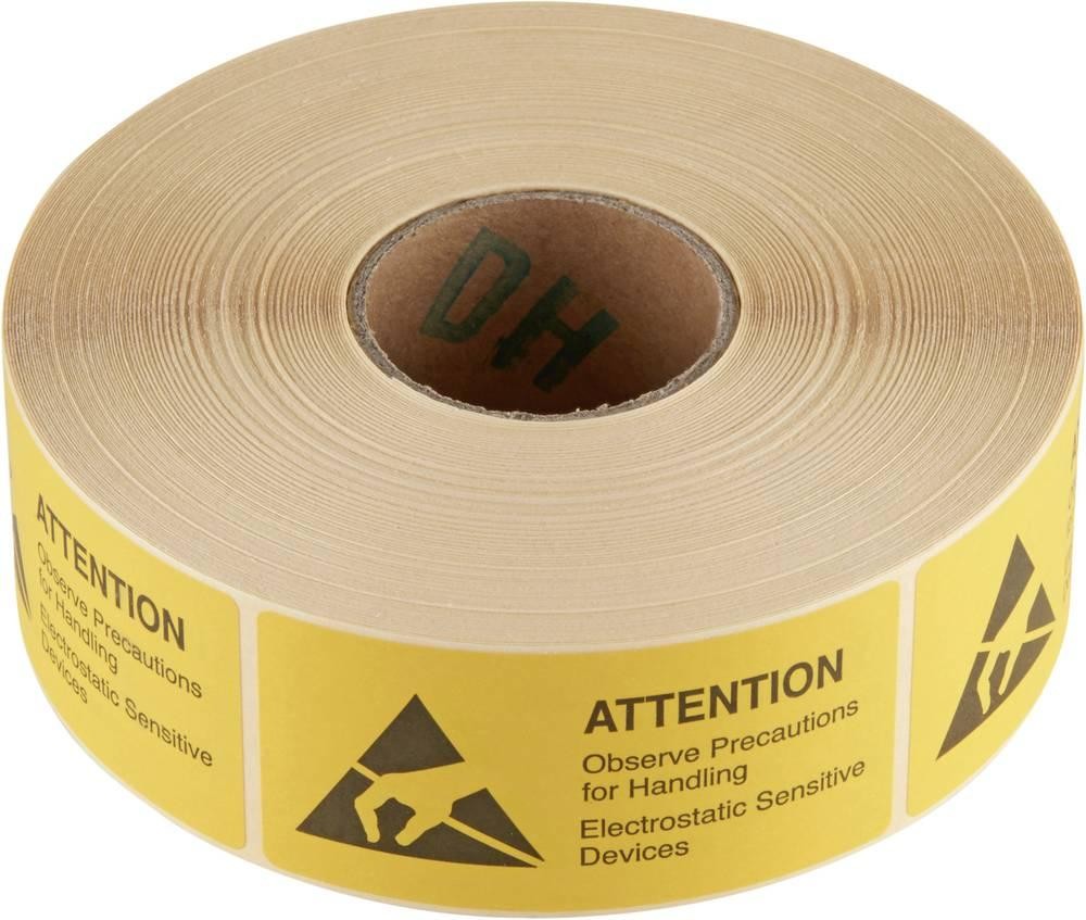 Wolfgang Warmbier ESD-Warnschild 1000 St. Gelb, black (L x B) 75mm x
