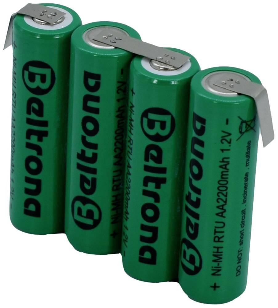 Beltrona RTU4AAZ Akkupack 4x Mignon (AA) Z-Lötfahne NiMH 4.8V 2200
