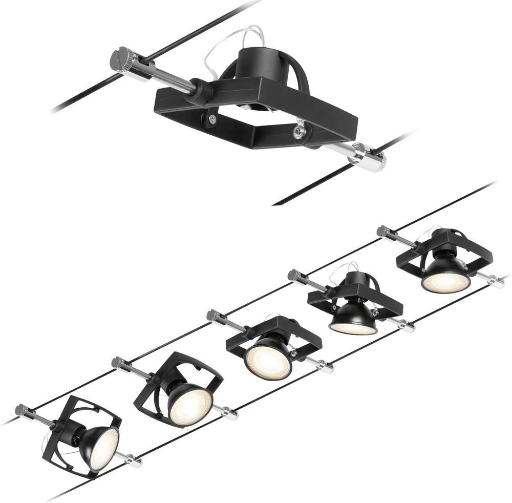 Paulmann 94434 Seil-Komplettsystem GU5.3 black (matt), Chrom