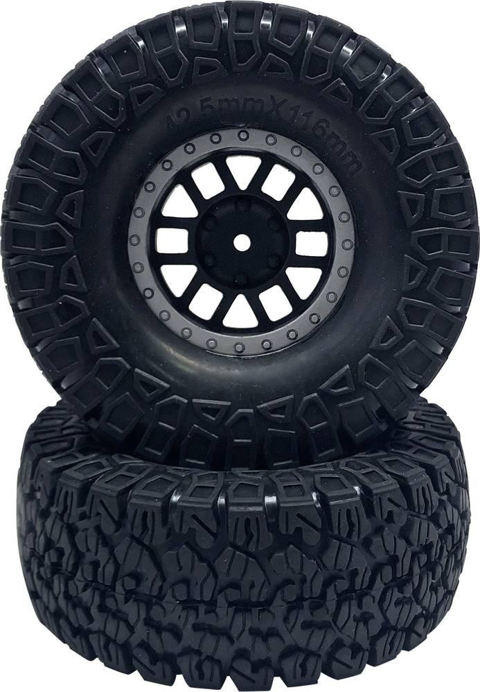 Reely 1:10 Crawler Kompletträder offroad 6-Doppelspeichen dark grey