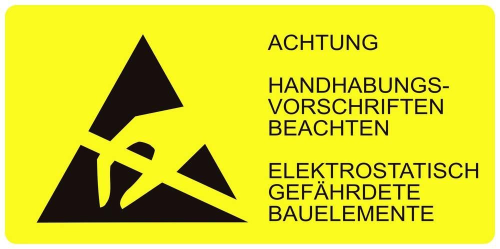 BJZ ESD-Logo 1500 St. yellow(L x B) 74mm x 37mm self-adhesive