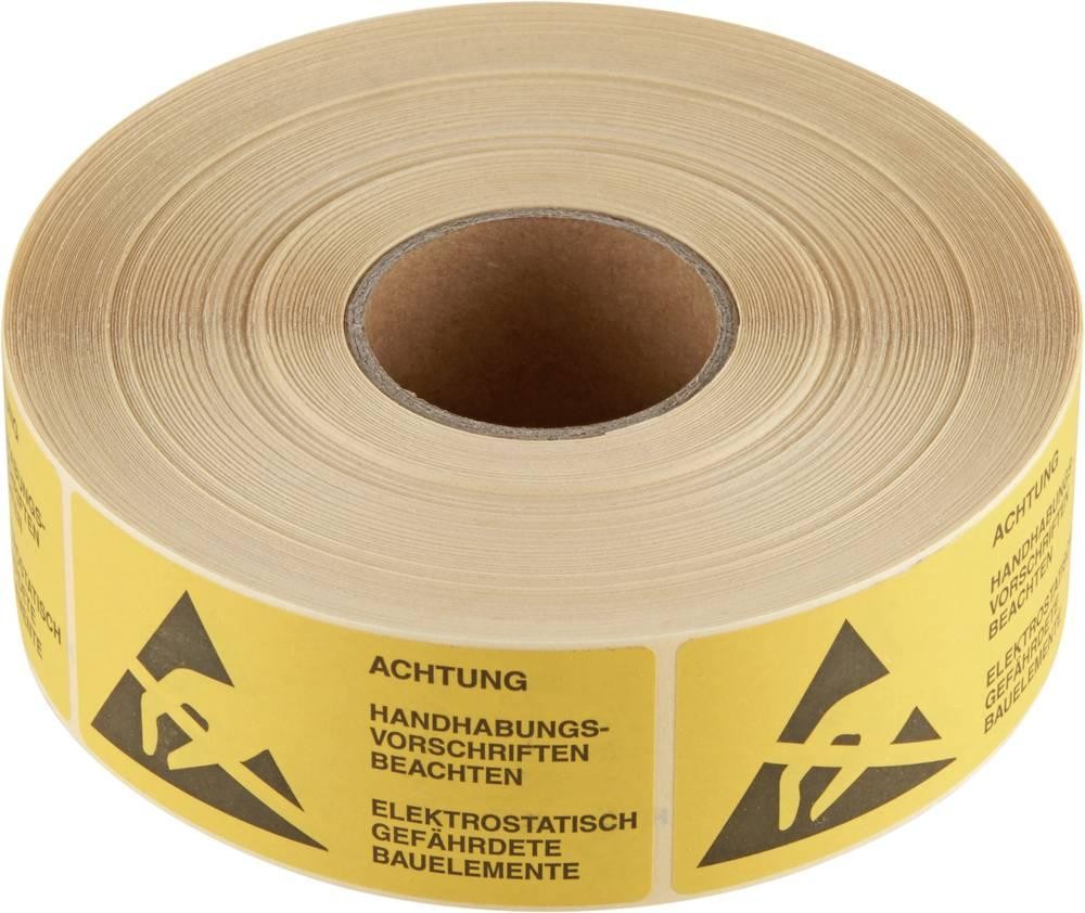 Wolfgang Warmbier ESD-Warnschild 1000 St. Gelb, black (L x B) 75mm x
