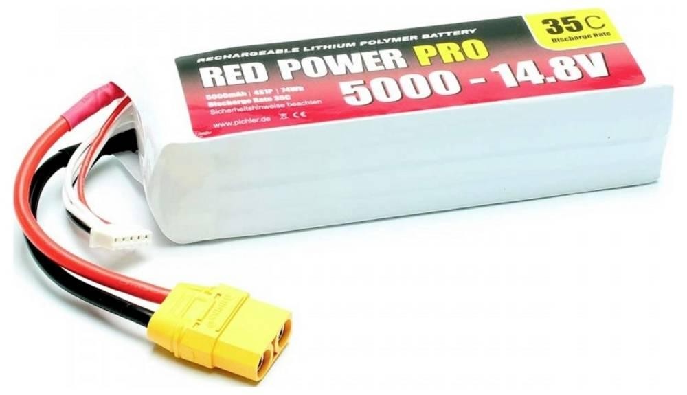 Red Power Modellbau-Akkupack (LiPo) 14.8V 5000 mAh 35 C Softcase XT90