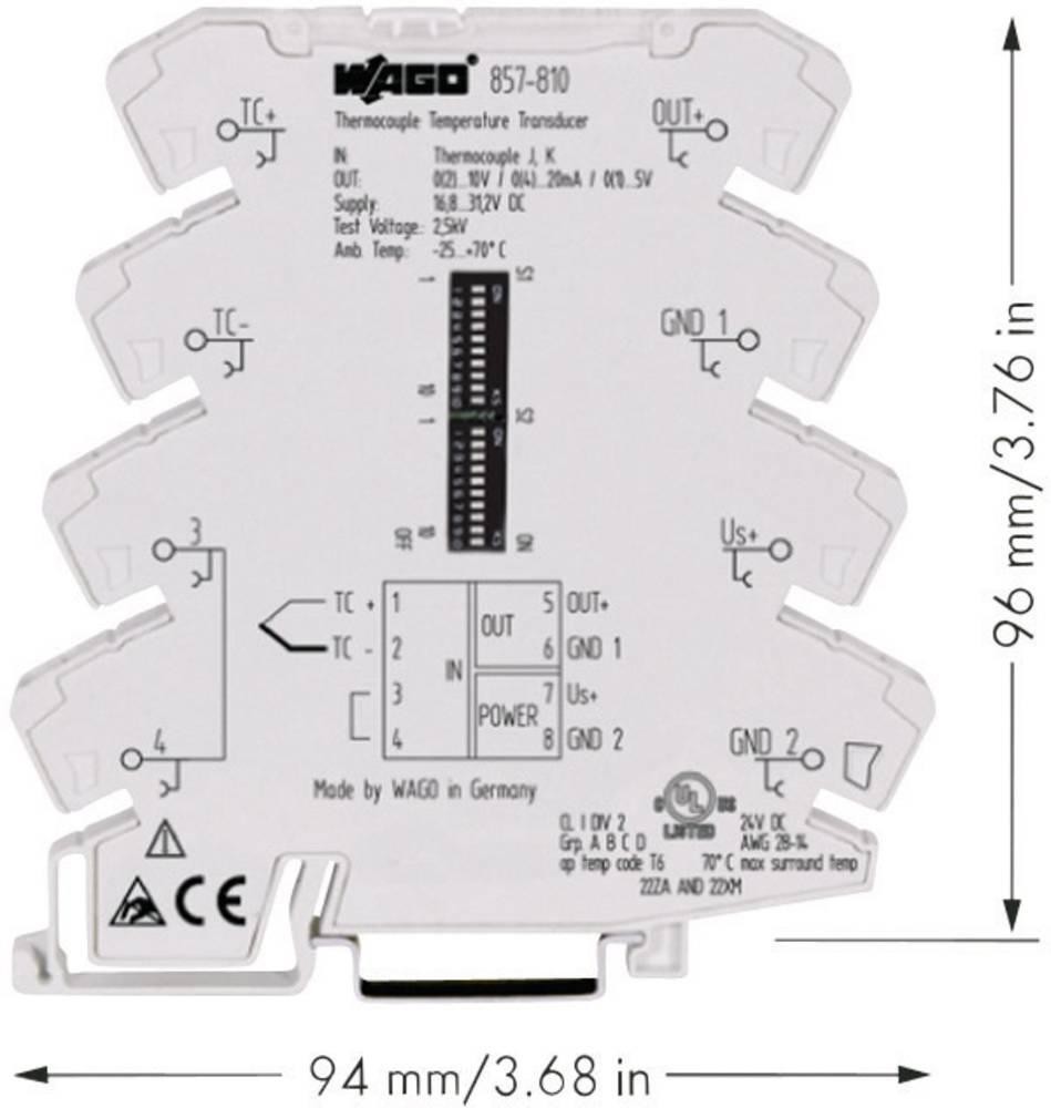WAGO Konfigurierbarer Temperaturmessumformer para Thermoelemente Typ