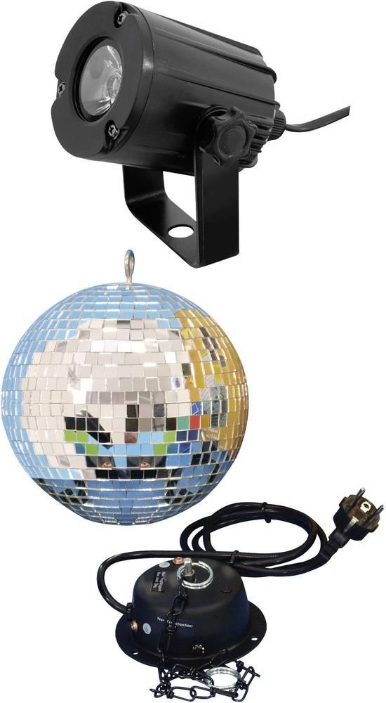 Eurolite 50101856 LED Discokugel-Set avec LED-Beleuchtung, avec Motor