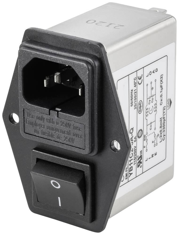 TRU COMPONENTS TC-10101460 Netzfilter with Kaltgerätebuchse, with