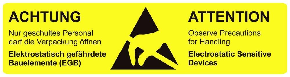 BJZ ESD-Logo 1000 St. yellow(L x B) 105mm x 26mm self-adhesive