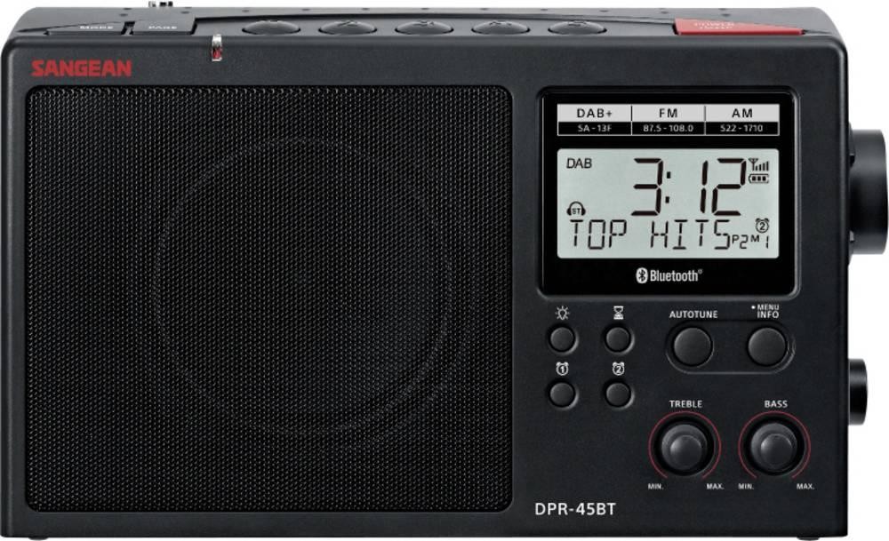 Sangean Tischradio DAB+, AM, FM DAB+, Bluetooth noir