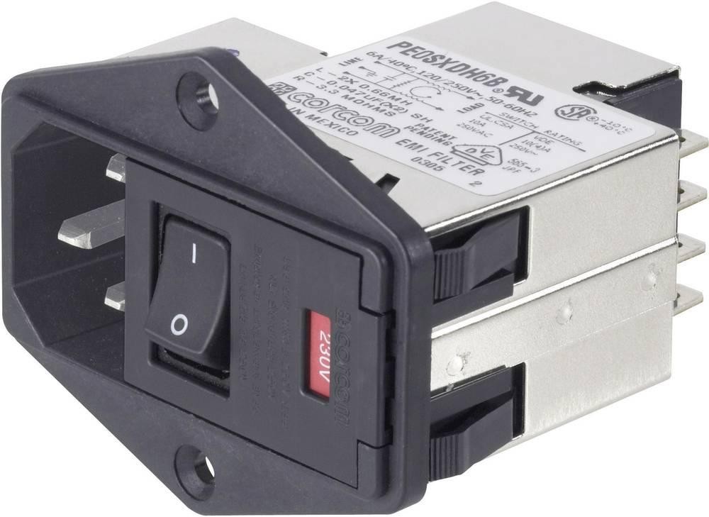 TE Connectivity 1-6609929-4 PE0SXDSXA=C2228 Netzfilter with Schalter,