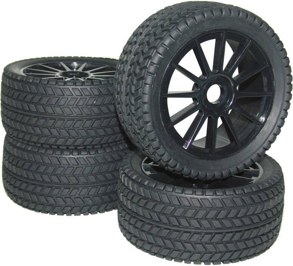Reely 1:8 Buggy Kompletträder Street 12-Speichen black 4St.