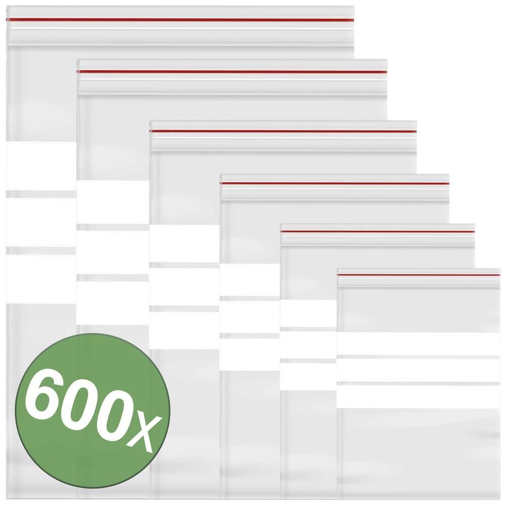 Quadrios Druckverschlussbeutel with Beschriftungsstreifen Transparent