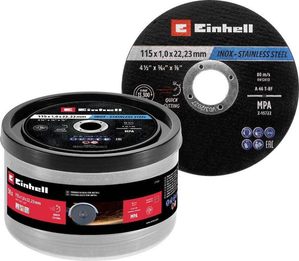 Einhell 711526 Trennscheiben-Set 115mm 50 St. Metall, Edelstahl,