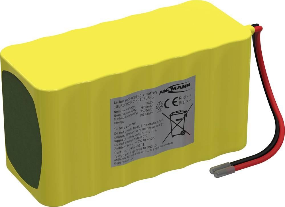 Ansmann 7S3P Akkupack 21x 18650 cable Li-Ion 25.2V 7800 mAh