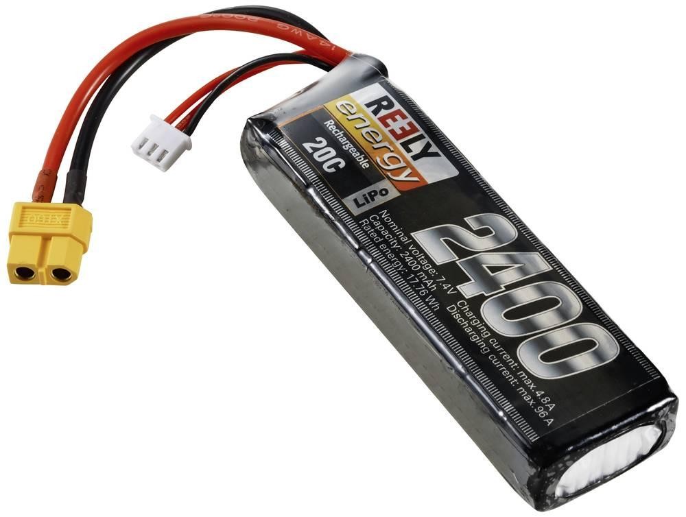Reely Modellbau-Akkupack (LiPo) 7.4V 2400 mAh Zellen-Zahl: 2 20 C