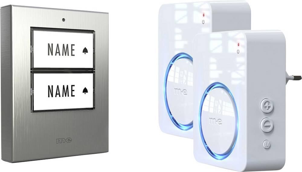 M-e modern-electronics 100151 Funkklingel Komplett-Set beleuchtet,