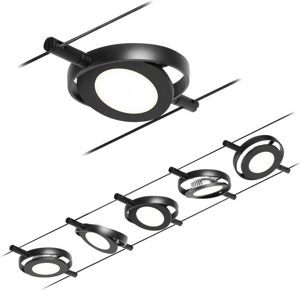 Paulmann 94418 Seil-Komplettsystem LED fest eingebaut LED black (matt)