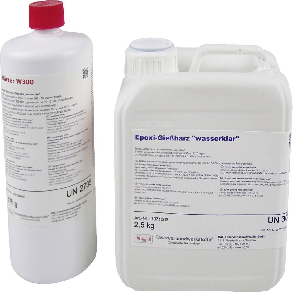 R & G 1071024 Epoxid-Gießharz (wasserklar) 2.5kg + Härter W300 875g