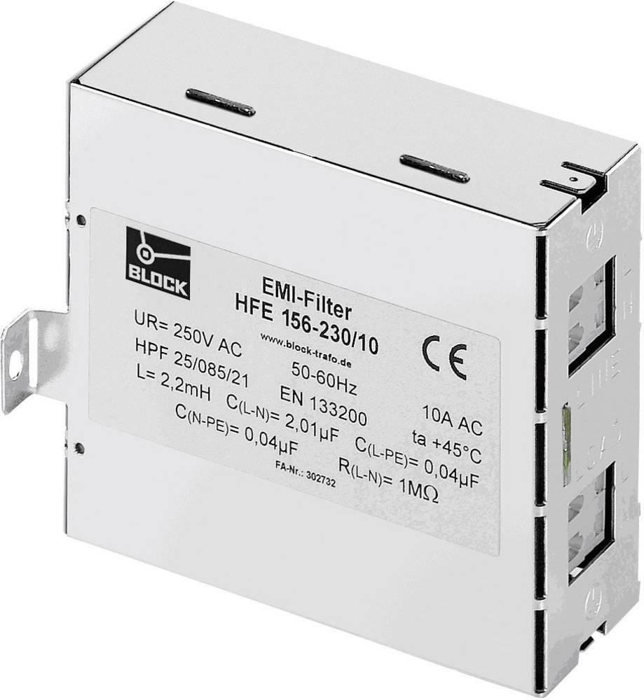 Block HFE 156-230/6 HFE 156-230/6 Funk-Entstörfilter 250 V/AC 6A (B