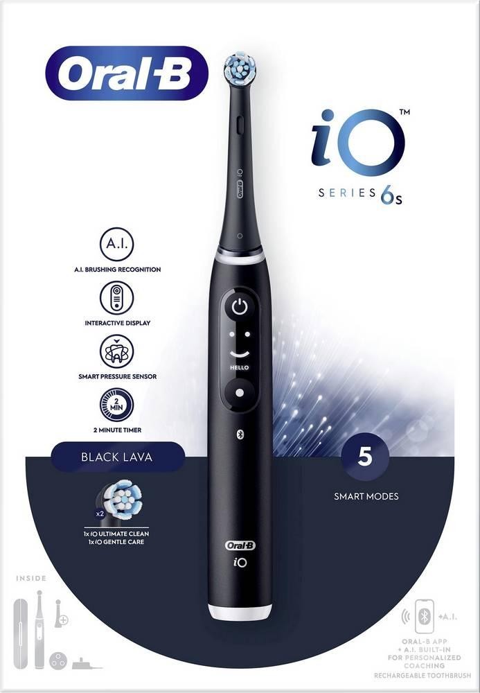 Oral-B iO 6N elektrische Zahnbürste Black Onyx