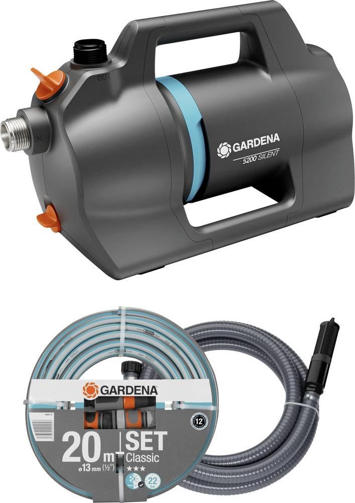 GARDENA Gartenpumpe 5200 Silent Set Gartenpumpen-Set 5.300 l/h