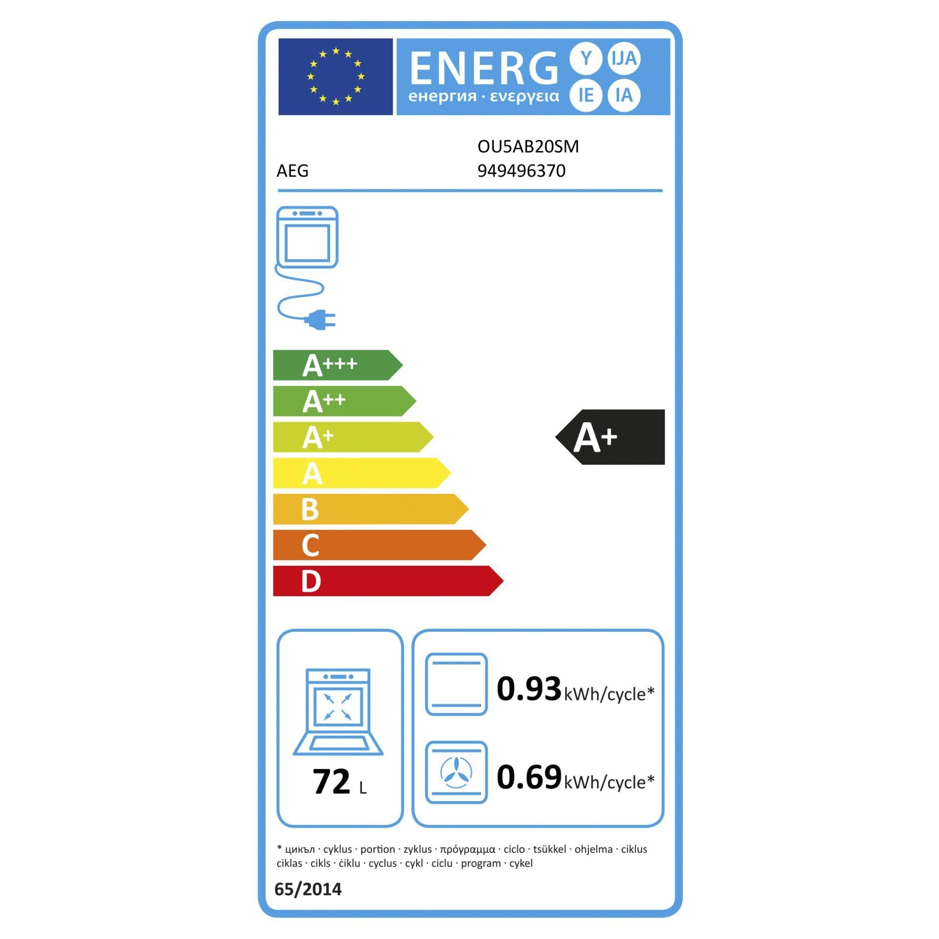 AEG Series 5000 OU5AB20SM 72 L 2790 W Stainless steel - AEG Series