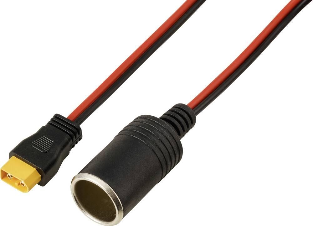 TRU COMPONENTS Zigarettenanzünder at XT60-cable 2m TC-13619284 black,