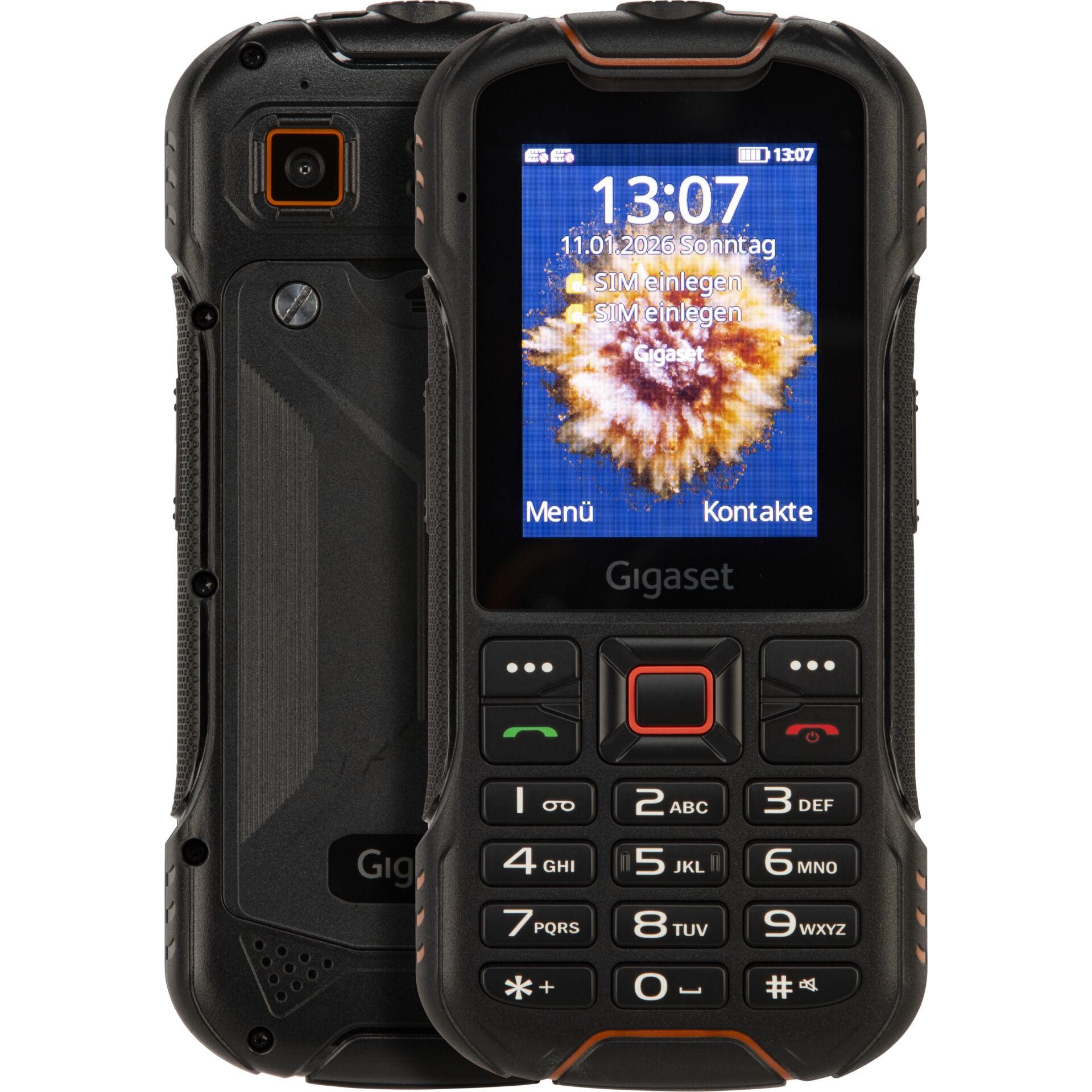 Gigaset GLX 8 PLUS Outdoor-Handy Schwarz, Orange