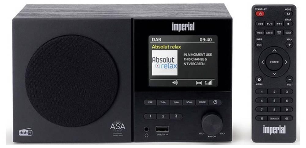 Imperial DABMAN-120BK Tischradio DAB+, FM DAB+, Bluetooth Schwarz