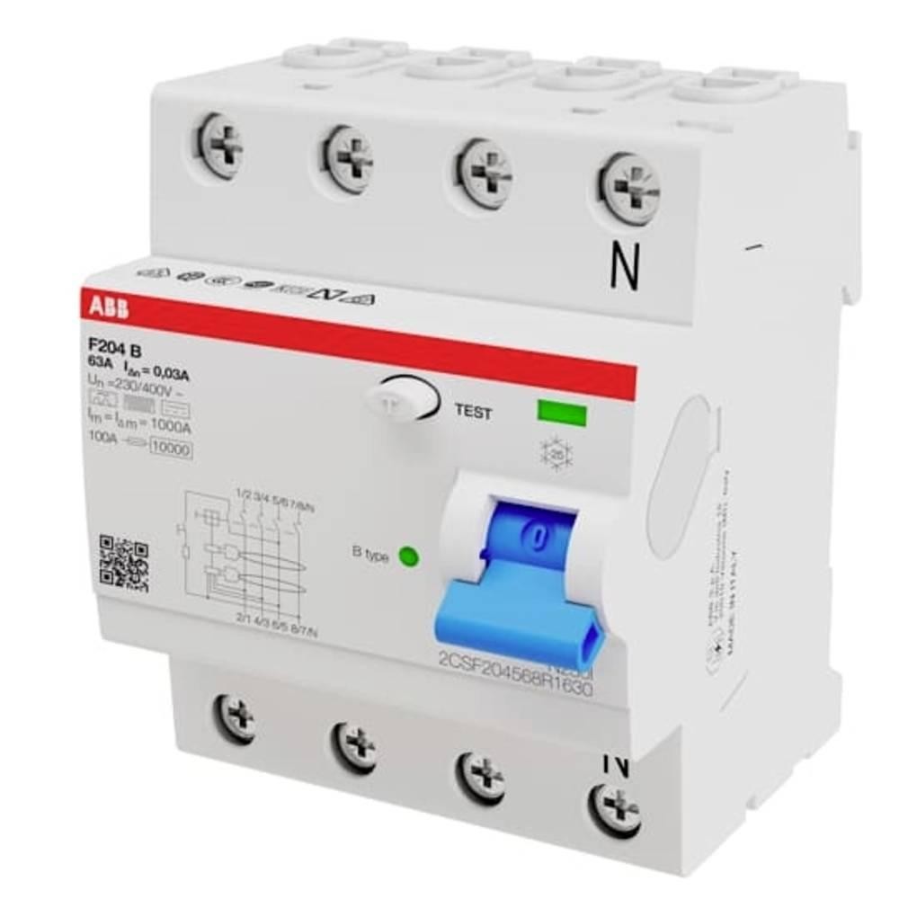 ABB 2CSF204568R1630 F204B-63/0,03 FI-Schutzschalter 63A 400V