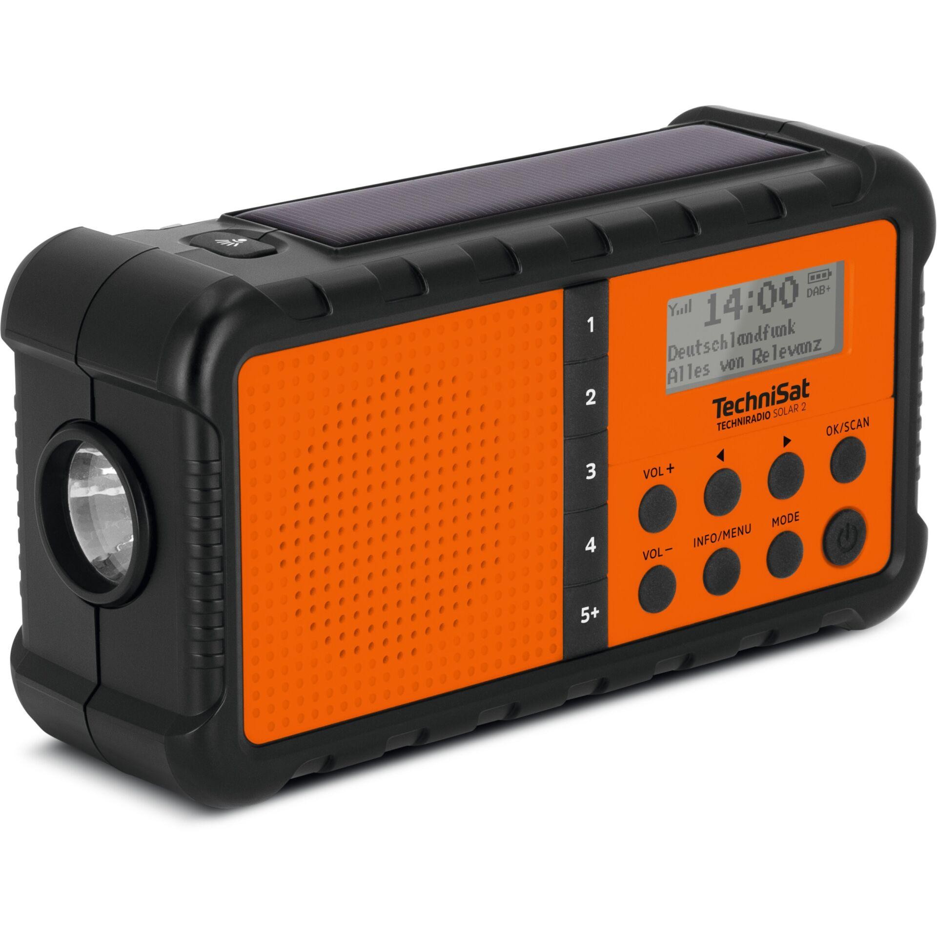 TechniSat TECHNIRADIO SOLAR 2 Portable Analog & digital Black, Orange
