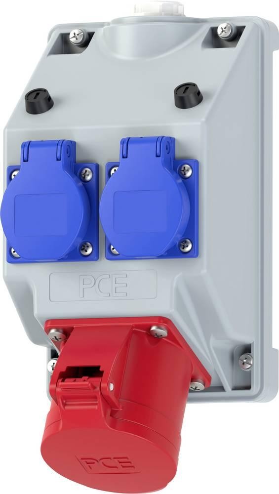 PC Electric 16082552 Steckdosen-Verteiler gris, Blau, Rot