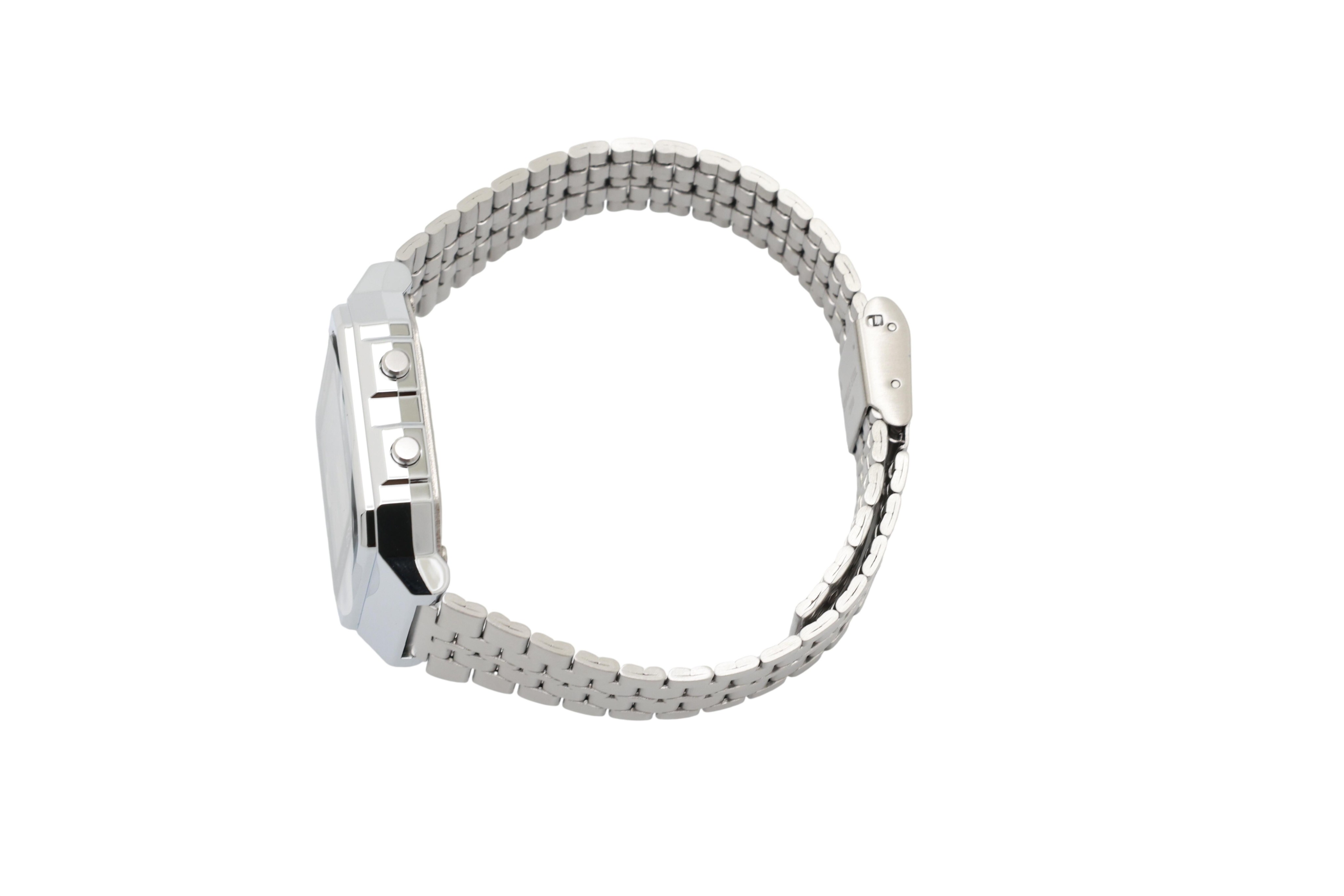 CASIO AQ230A-7DMQD Collection Unisex Retro braceletuhr, white/silver