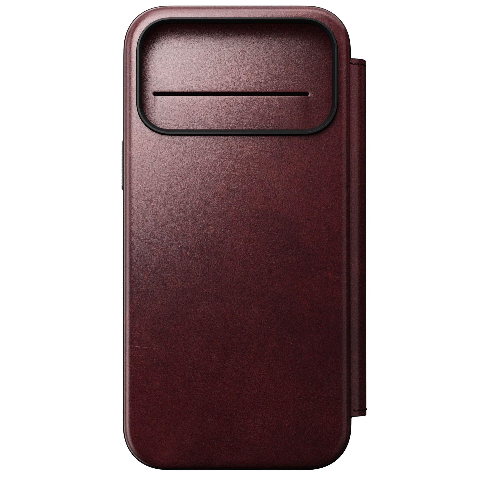 Nomad Modern Leather Folio mobile phone case 16 cm (6.3") Burgundy -