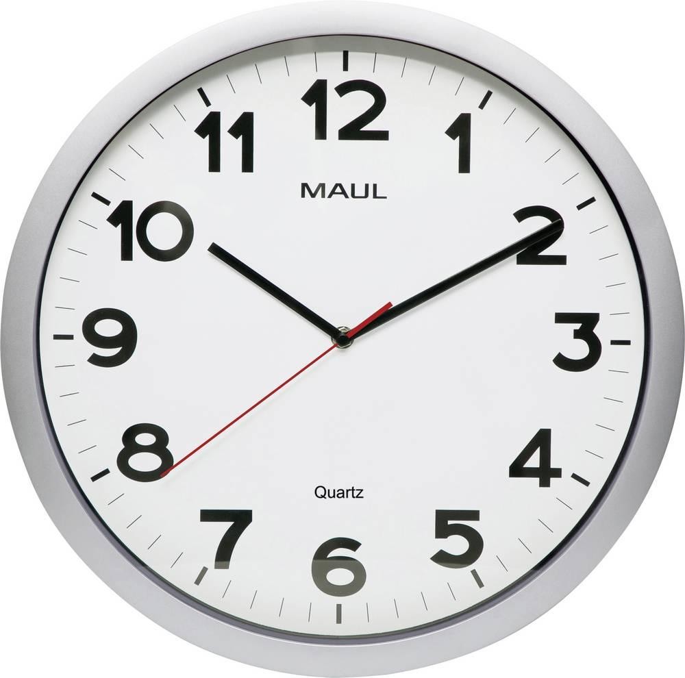 Maul 9054195 Quarz Wanduhr 40cm x 400mm x 35mm x 48mm Silber