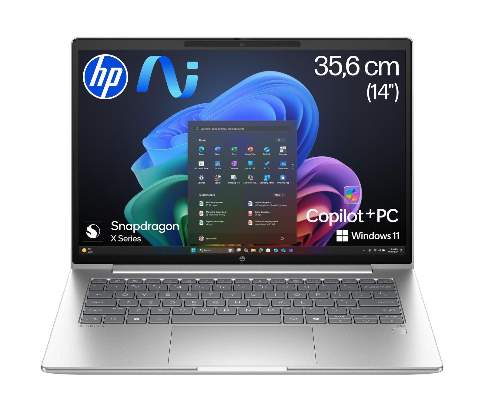 HP ProBook 4 G1q Snapdragon X X1-26-100 Notebook Next Gen AI 35,6