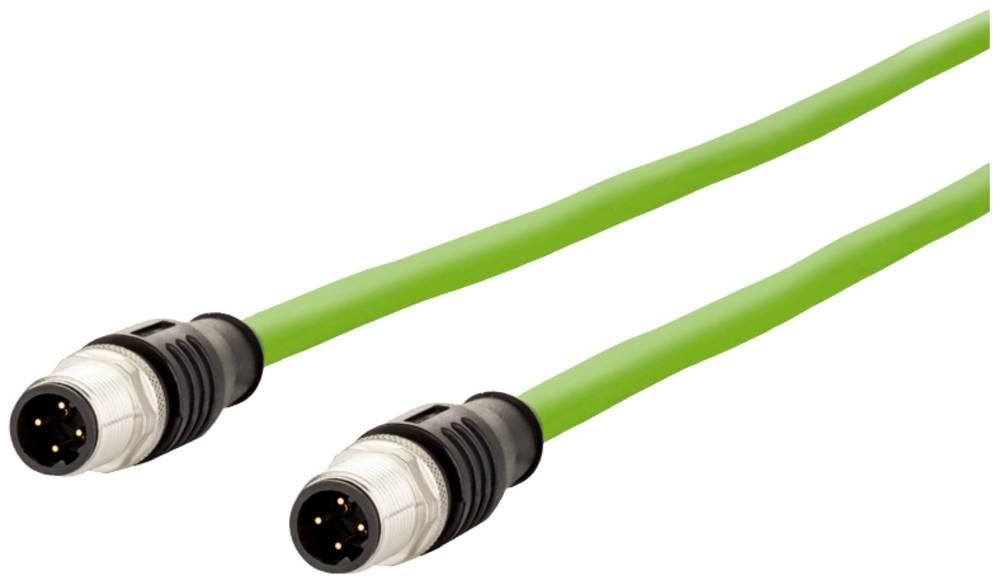 Metz Connect 142M1D11050 M12 patch cord CAT 5e SF/FTP 5.00 m green