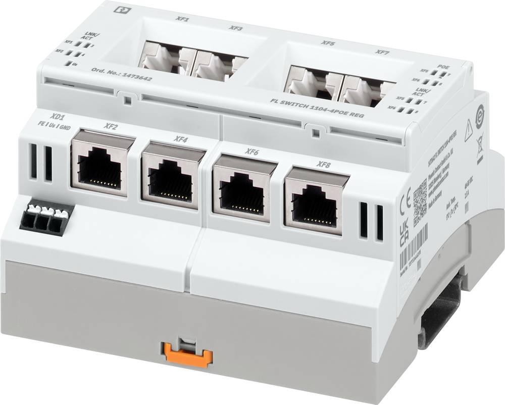 Phoenix Contact 1473642 FL SWITCH 1104-4POE REG Industrial Ethernet
