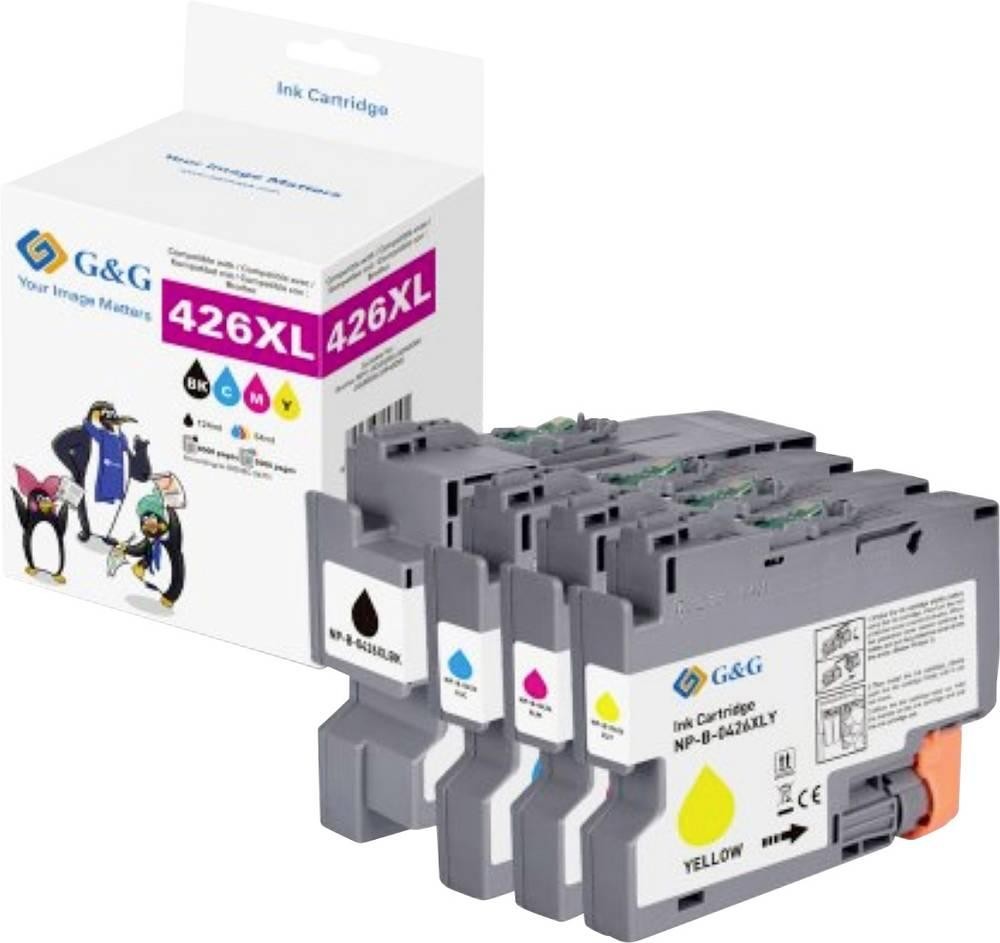 G&G Tinte Kombi-Pack Kompatibel GP-B426XLBKCMY-4P