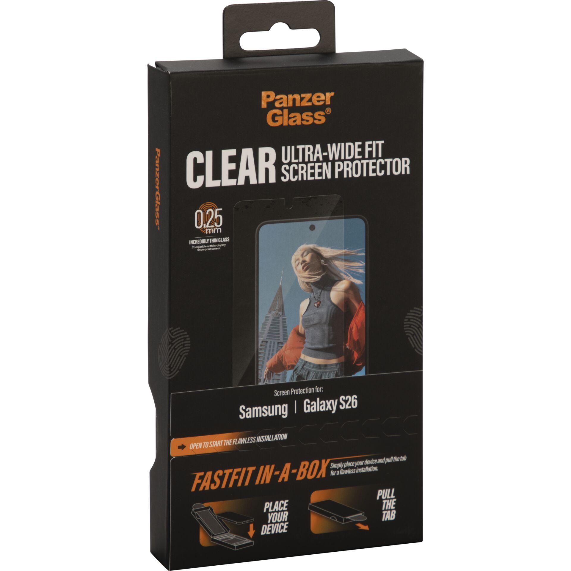 PanzerGlass Screen Protector Samsung Galaxy S26 | Ultra-Wide Fit w.