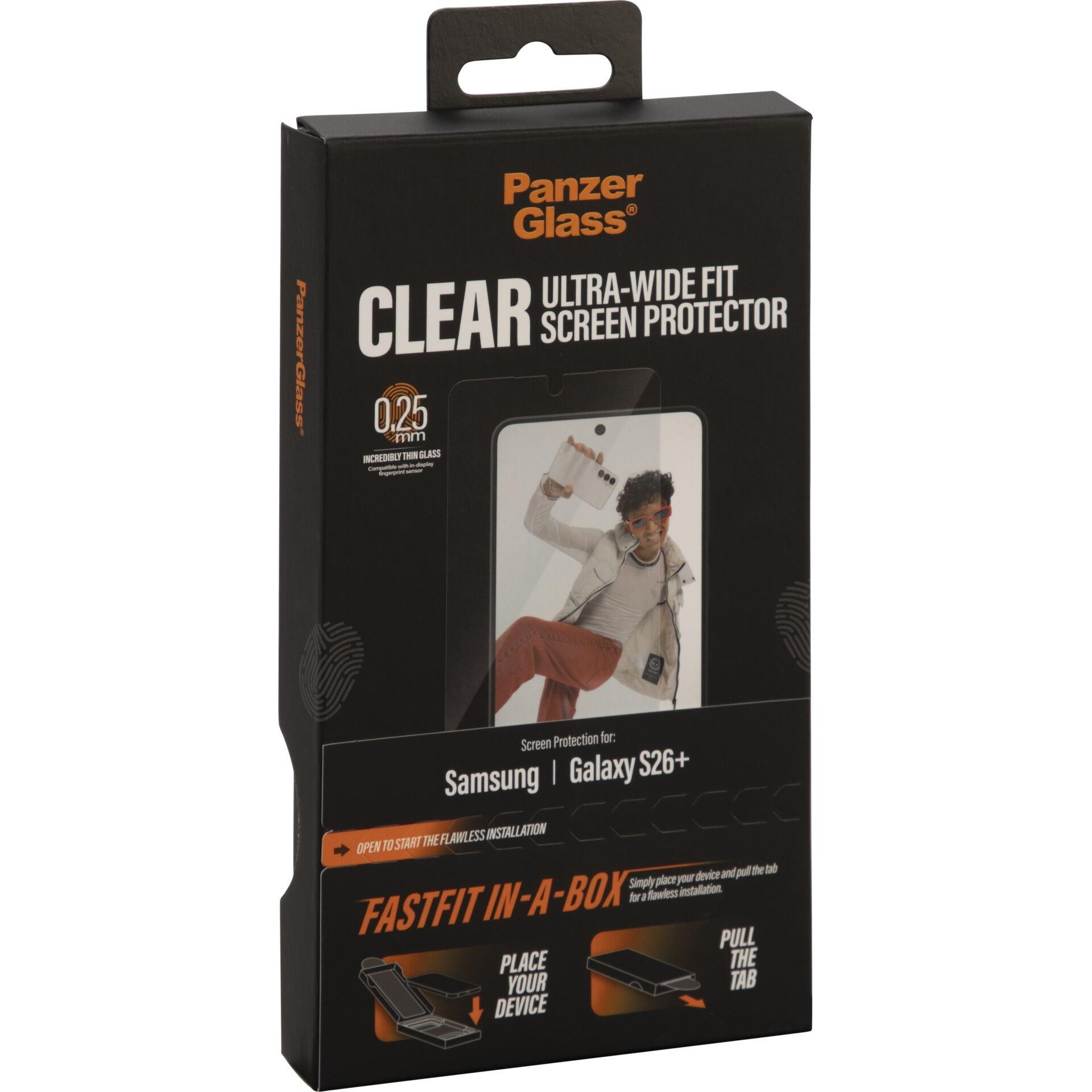 PanzerGlass Screen Protector Samsung Galaxy S26+ | Ultra-Wide Fit