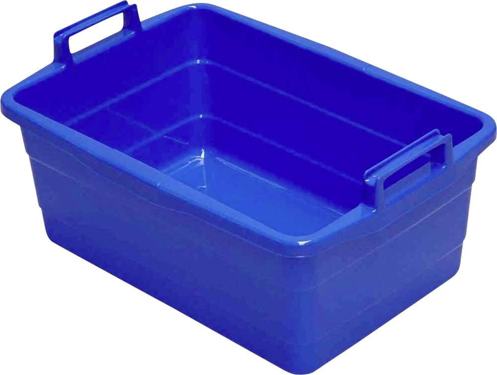 Lockweiler Wanne eckig 62 cm/45 l bleue hochstehende Griffe